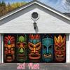 Hawaiian Totem Carving and Painting Pattern Background Banner, Made of Polyester material.XY