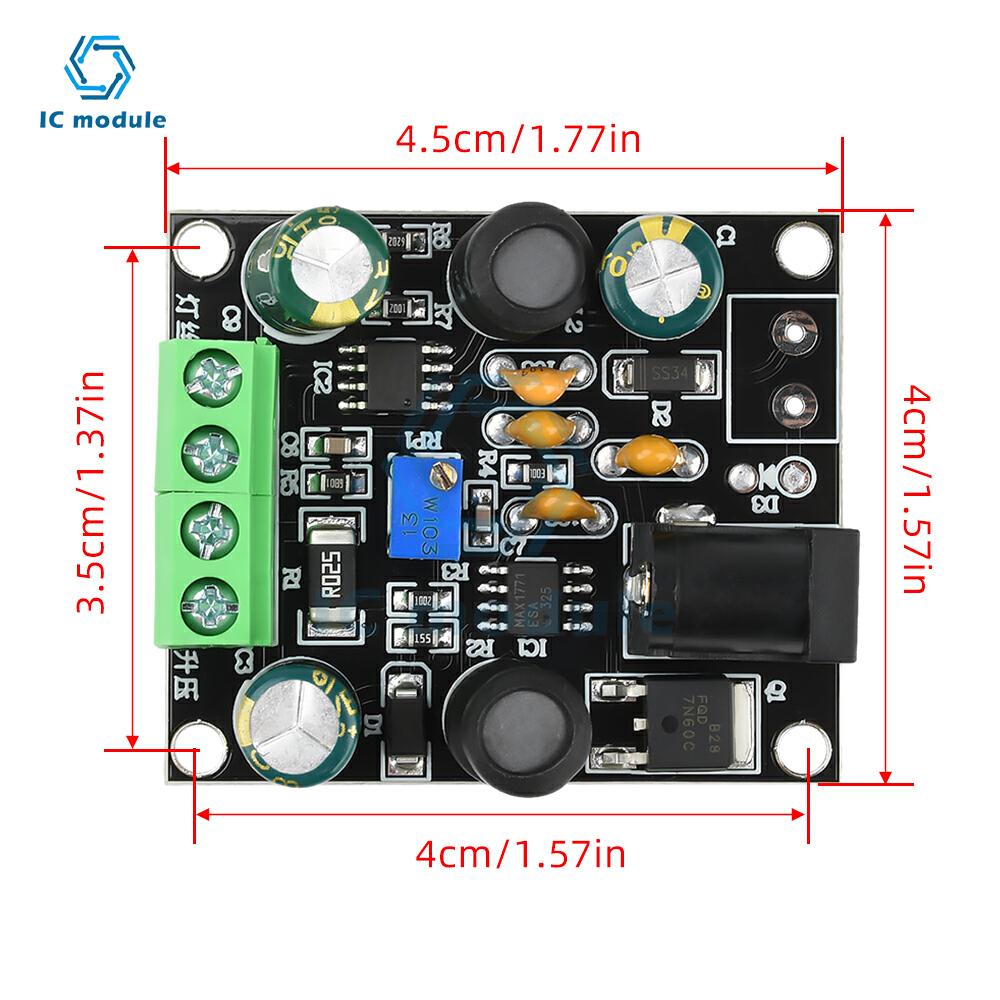 Nixie Tube Boost Power Module DC-DC 9-12V To 150-280V Output Voltage Adjustable Boost Module 6E1 6E2 6E5
