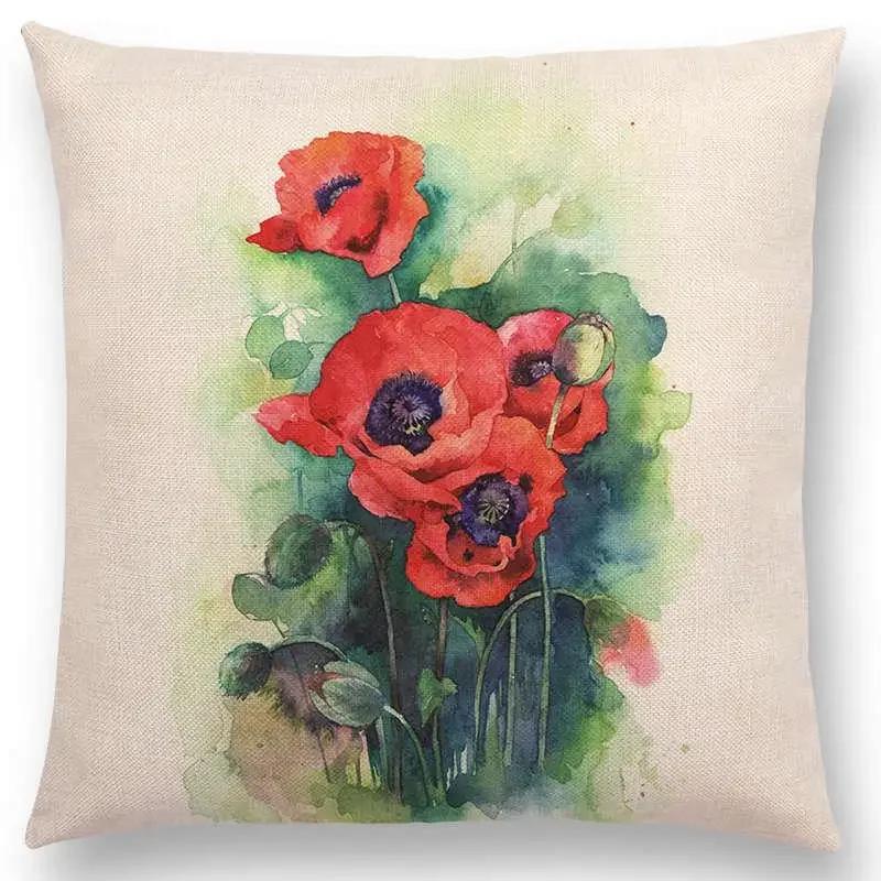 Throw Pillow Cushion Cover Flower Plant Office Lumbar Pillow Sofa Cushion  Pillow Case Cover for Sofa Bed Room Decoration