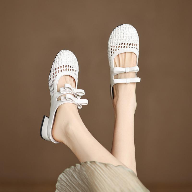 Summer women's flat-soled slippers rubber soft-soled casual women's slippers solid color women's shoes bag head slippers new large size shoes