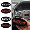2026 Hot Car Sticker 6cm Car Steering Wheel Center Sticker For KIA Sportage Picanto Rio Ceed Cerato Soul K5 Sorento Car Interior