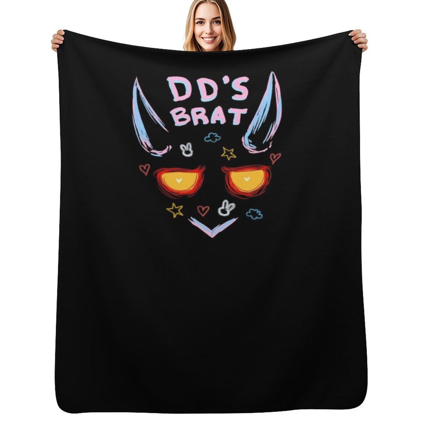 DD Scribbles Brat Throw Blanket Decorative Soft Throw Blanket for Couch Sofa Size: 75*100cm, Weight: 230 GSM