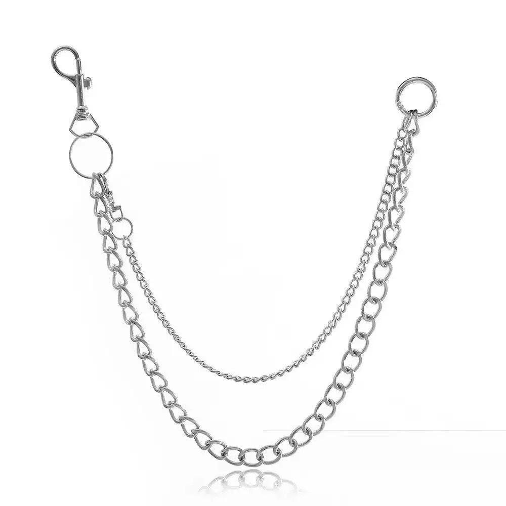 Регулируемая двухслойная панк-хип-хоп мужская цепочка для брюк - Универсальная европейская и американская мода