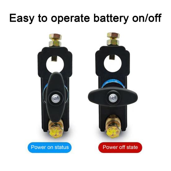Battery Disconnect Isolator Switch Car Battery Power-off Cut Off Switch 12V 24V Universal Terminal Anti-Leakage Isolator Switch Prevents Drain Battery