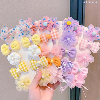 10 ΤΕΜ Παιδικό Κλιπ Μαλλιών Πριγκίπισσα Μικρό Κορίτσι Γλυκό Χαριτωμένο Διχτυωτό Κλιπ Μαλλιών για Ατίθασα Μαλλιά Χαριτωμένο Μωρό Δεν Βλάπτει τα Μαλλιά Σετ Κεφαλόδεσμου