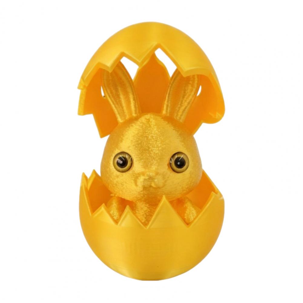 3d Printed Egg Decoration Easter Egg Ornament Easter Bunny Ear Egg Ornament with Detachable Figurine 3d Printed Holiday