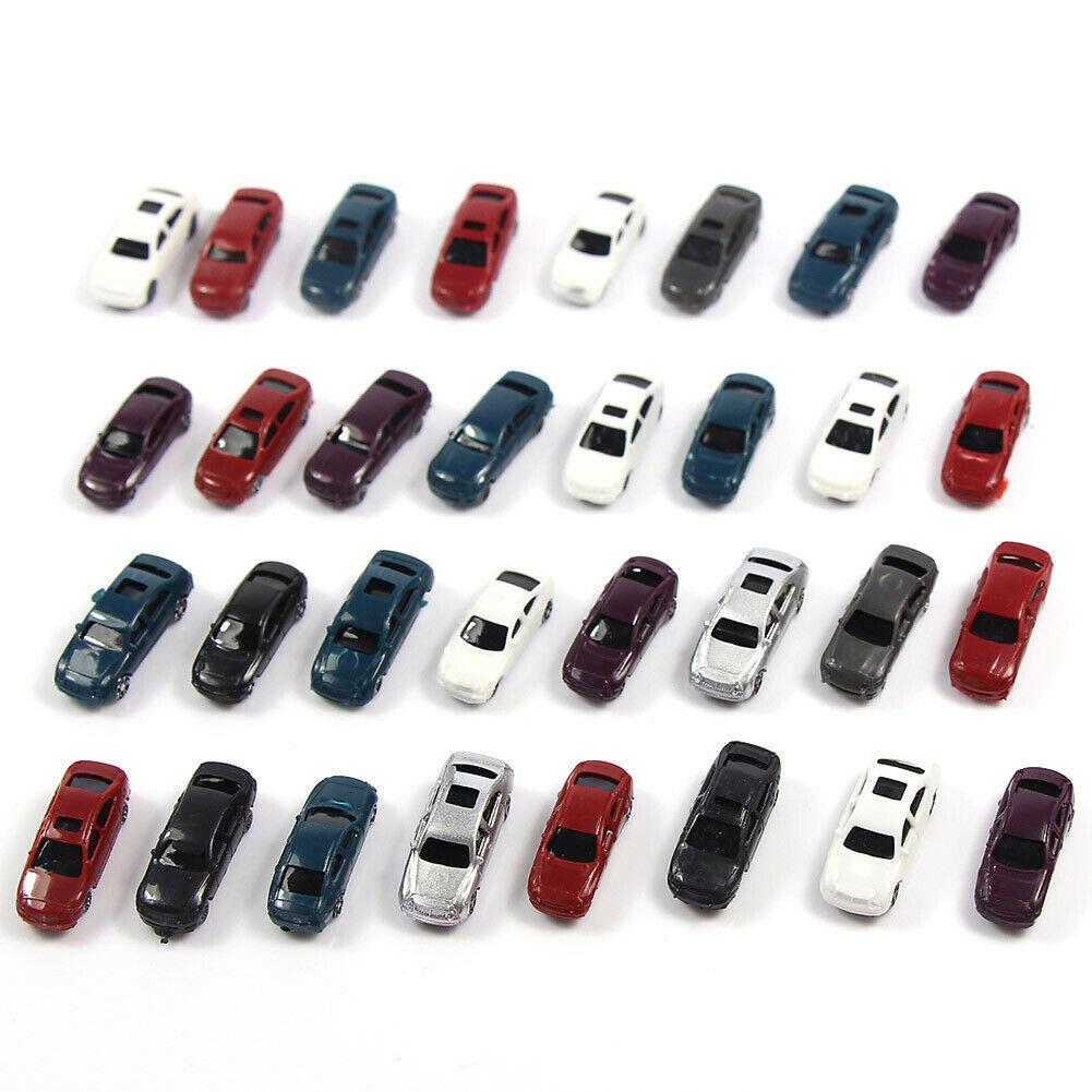 50-pcs Plastic Model Car 25x8x6mm Model Cars 1: 220 Building Train Layout Set Z For DIY Landscapes For Create A Natural Look