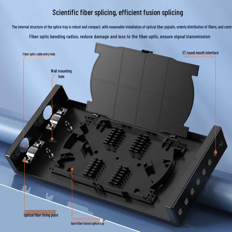 netLINK 8-Port ST Multimode Fiber Optic Terminal Box