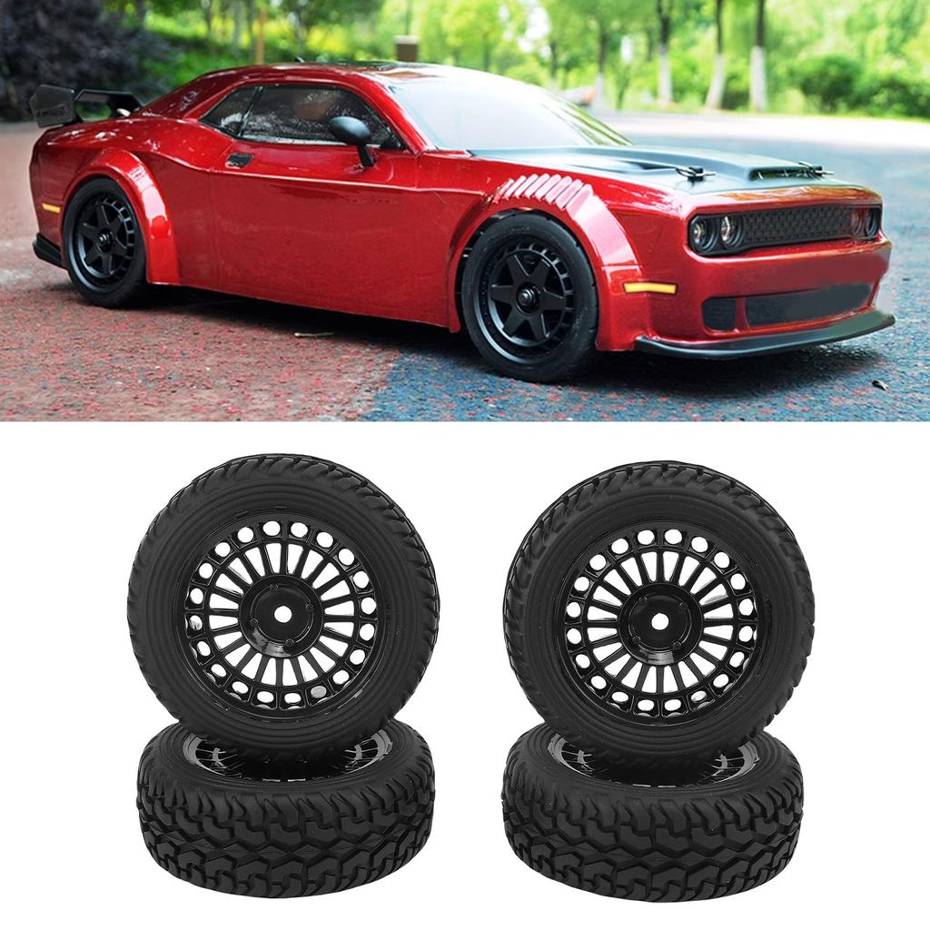 4PCS 1Celsius10 On Road   Car Tires Convert 1Celsius16   Tires 75x28mm Car Tyres Multi Spoke Vented Symmetrical Pattern