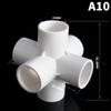 Heavy Duty PVC Pipe Coupler 20/25/32/40/50mm 3/4/5/6 Way 3D Connectors for Agricultural Irrigation DIY Pipe Rack Plumbing Repairs