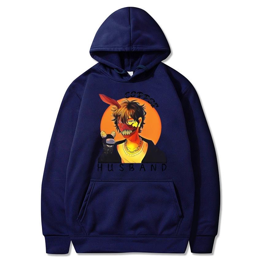 Autumn and Winter Anime Corpse Husband Printed Hoodie Classic Style College Style Men's and Women's Hoodies Fashion Hoodie