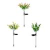 Garden Light Solar Powered Flower Shape Outdoor Yard Light Waterproof Scratch-Resistant Small Size Garden Lamp