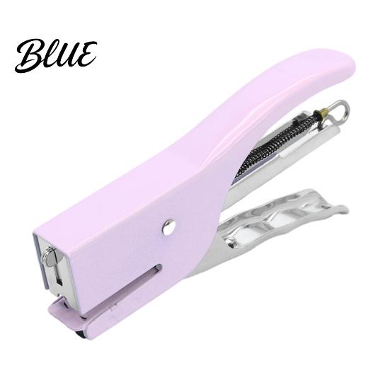 Manual Stapler for Students Mini Handheld Stapler with Ergonomic Curved Design Macaron Receipt Storage Colored Compact Metal Daily Document