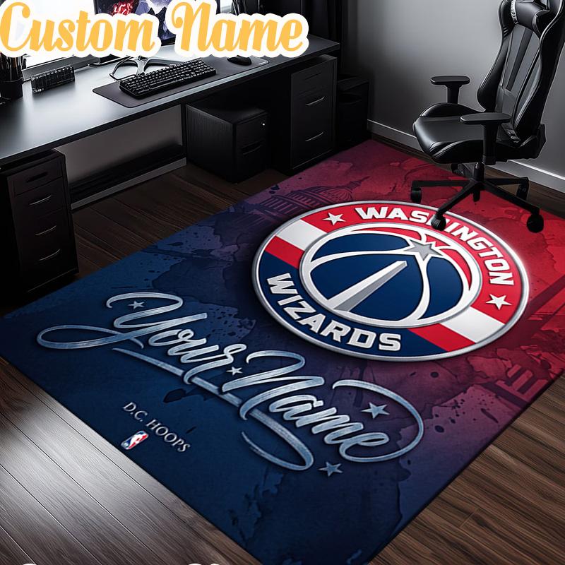 Custom Name Washington basketball Logo Rug, Office Rug, Chair Rug, Carpet for Living Rooms, Doormat Game Rug Home Decor Christmas Gifts