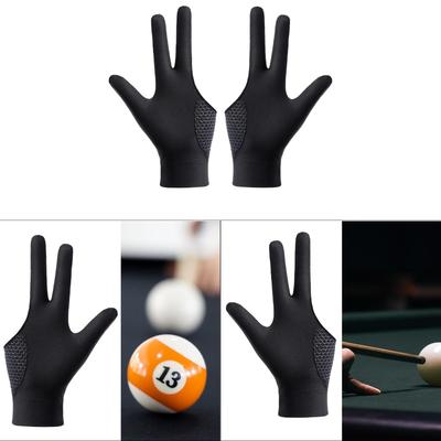 Billiards Glove 3 Fingers for Women Men Nonslip Snooker Cue Sport Glove