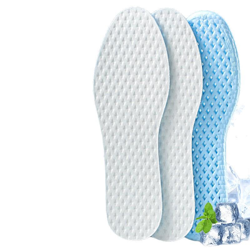 Summer Breathable Antibacterial Cool Sports Insoles - Sweat-Absorbing, Odor-Resistant, Shock-Absorbent for Men & Women