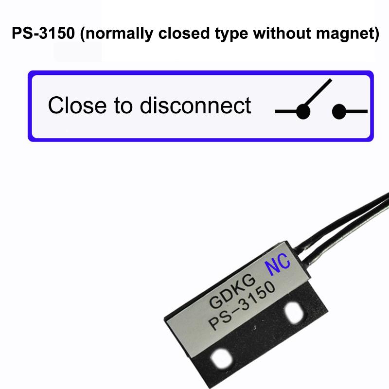 Reed Switch Sensor 1Pcs Magnetic Door Window Contact PS3150 Normally Open Closed for Wireless Alarm System Upgrade