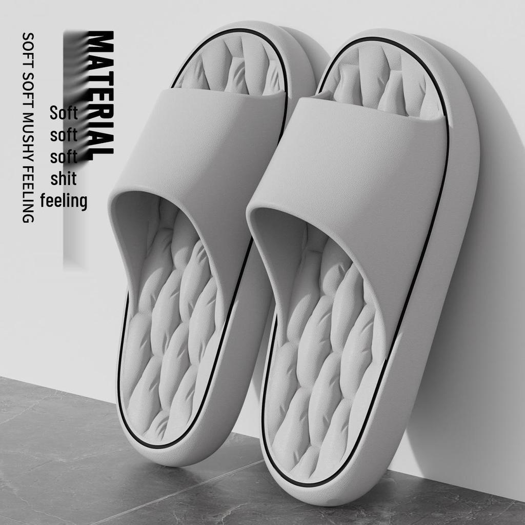 Stylish Non-Slip Men's Indoor Slippers: Odorless Home & Bath Sandals for Summer