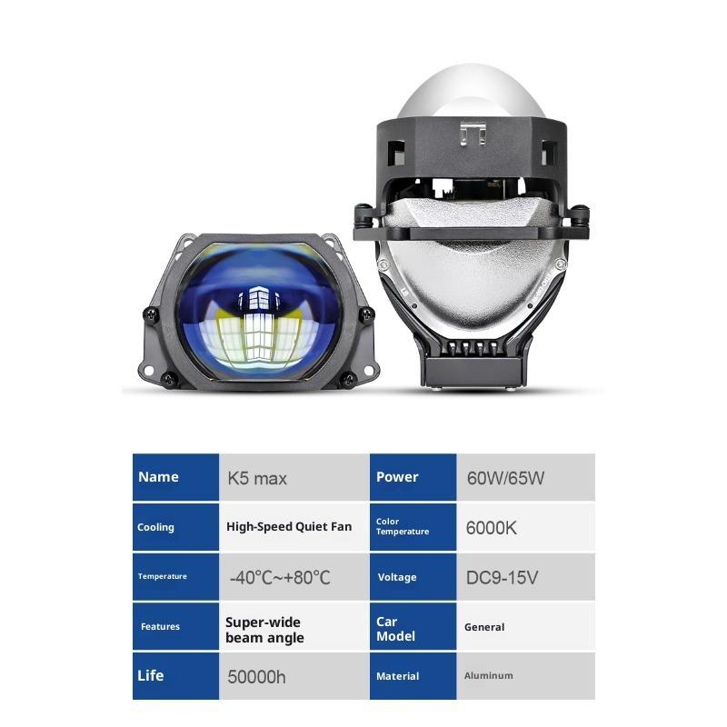 3 Inch Lentilă Dublă Putere Mare Efect Trei Lasere Nedistructiv Cupă Dublă Lampă H4 H7 Mașină Motocicletă Universal