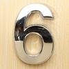 Digit Polished Number Sticker Plated Plate Pattern Nickel Sign Number Decal for Hotel