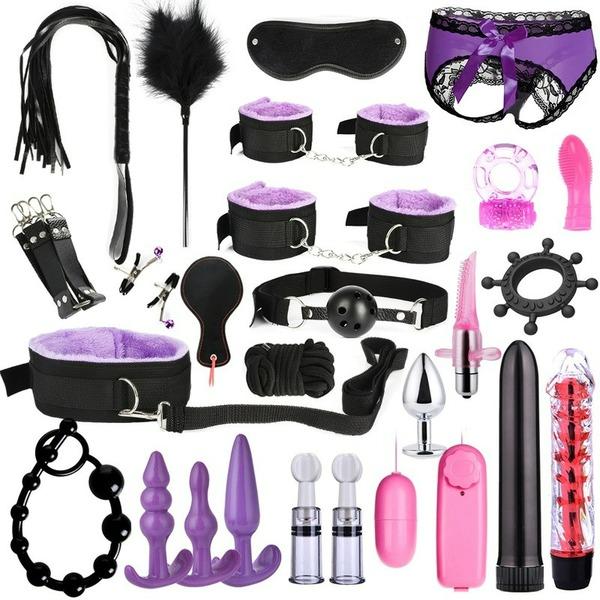 26pcs Sexy Lingerie Nylon Bondage Sex Toy Exotic Set Accessories Sexual Anal Plug Porn Toys Sex Suit