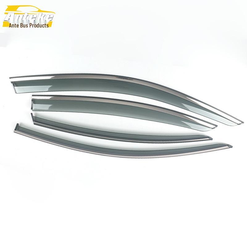 19 Bora 3D Stainless Steel Rain Guard & Sun Visor Trim - Exterior Car Accessories