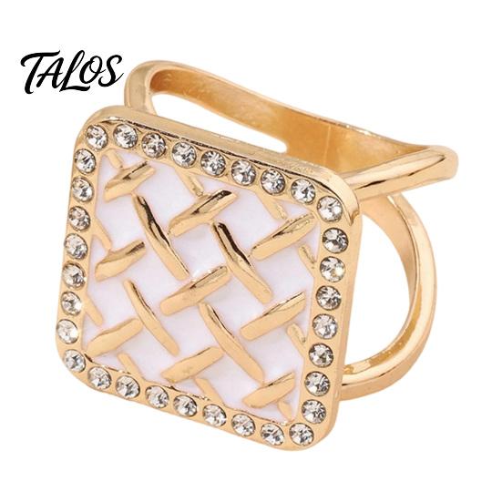 Scarf Ring Grid Square Ring, Rhinestone Silk Clip, Decorative Women Slide Elegant Wrap Holder for Neckerchiefs Shirts Shawls Accessory