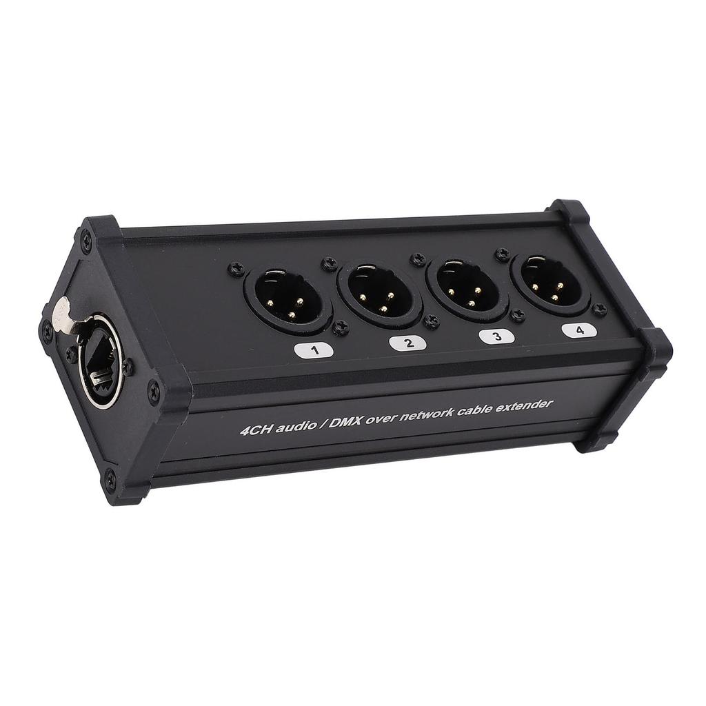 Multi Network XLR Cable Breakout 4 Channel 3 Pin Over RJ45 Ethercon Extender Sound Transmitter