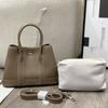2026 Genuine Leather Mini Garden Tote Bag Top Grain Cowhide Soft Structured Crossbody With Zip Pocket