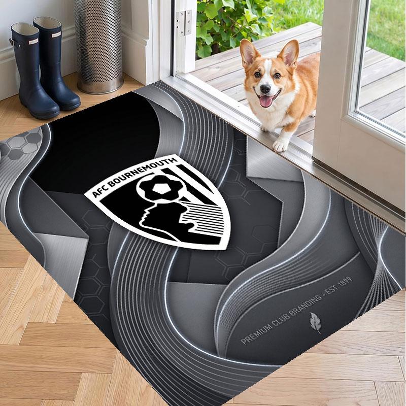 Soft Floor Carpet Bournemouth Football Pattern Area Rug Decorative Mat For Home Room Decoration