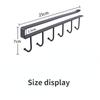 6 Hooks Kitchen Hanger Iron Under Shelf Mug Cup Cupboard Multifunction Kitchen Organiser Hanging Rack Holder