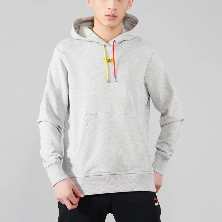 Puma X Chinatown Market Co-Branded Casual Sports Hoodie Men Tops Grey 595625-04