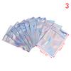 10Pcs Iridescent Zip Lock Pouches Cosmetic Plastic Laser Holographic Zipper Bags