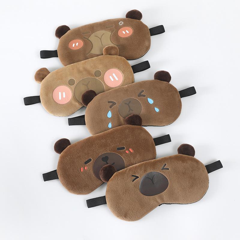 

The Soft Short Plush Cartoon Sleep Eye Mask Has A Cute and Eye-catching Design Closely Blocking Light and Blocking Out The Light Cry