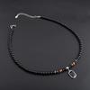 Unisex Black Gem Titanium Steel Necklace - Trendy Hip Hop Jewelry
