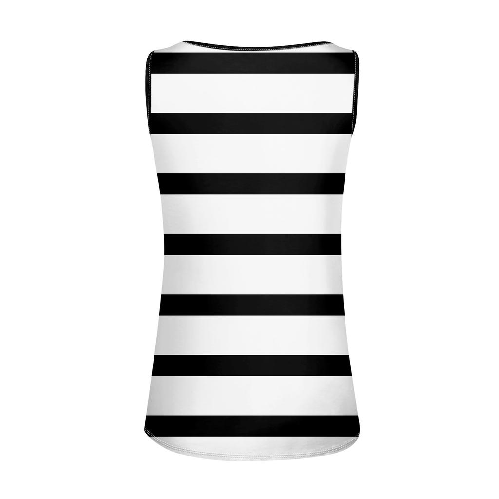 Womens Tank Top V Neck Basic Printed Casual Summer Sleeveless Top