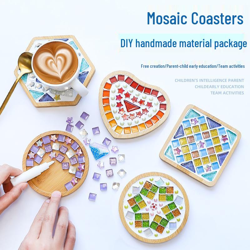 DIY Mosaic Coaster Kit for Kids: Creative Father's Day Craft