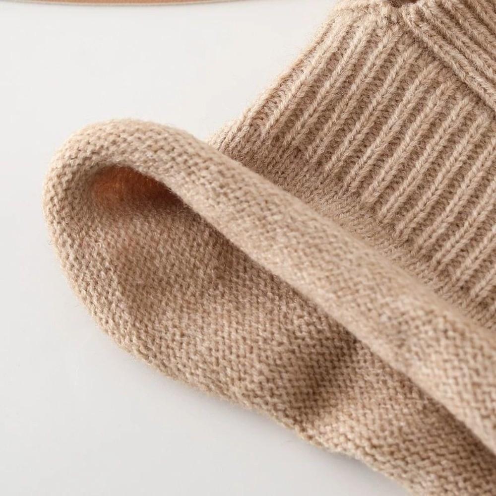 Warm Woolen Baby Balaclava Hat Ear Protection Knit Cap Scarf New Knitted Beanie Cap Boy Girl