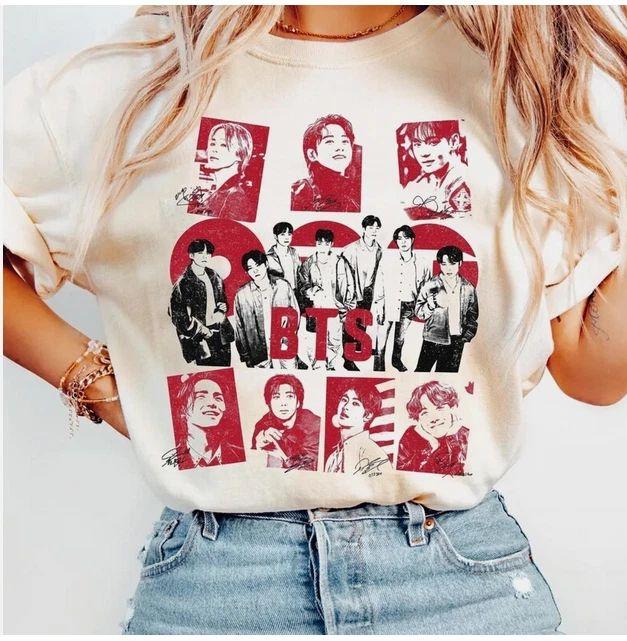 Concert World Tour 2026 T-Shirt Kpop T-Shirt Fan Tee Casual Loose Crew Neck T-shirt Unisex K Pop Tops L