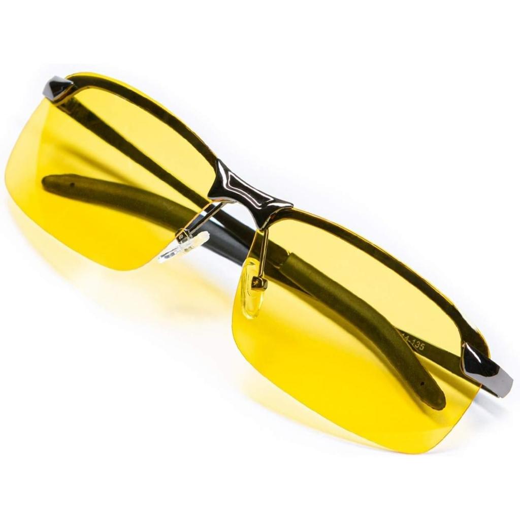 Night Driving Glasses Anti Glare Polarized - Night Vision Tac Glasses - Stylish Case for Driving Nighttime