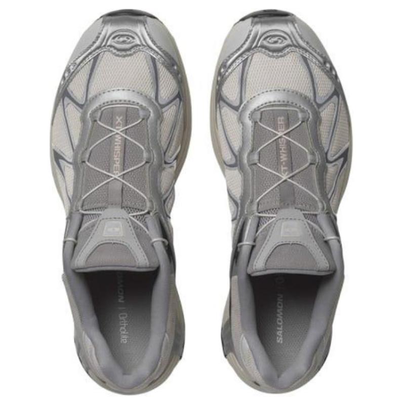 SALOMON XT WHISPER Cushioning And Abrasion Resistant Coverage Low Top Contagrip Trail Running Shoes Unisex Gray Silver Sneakers 478014