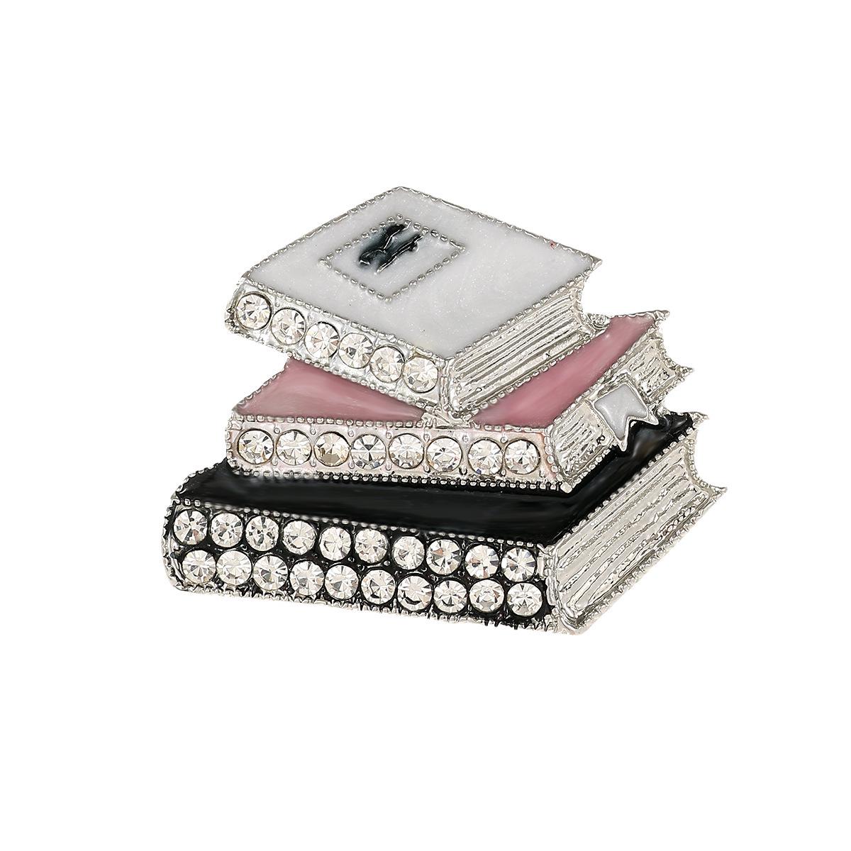 

Модна Емальована Брошка-Книжка зі Стразами: Унісекс Аксесуар-прикраса для корсажу