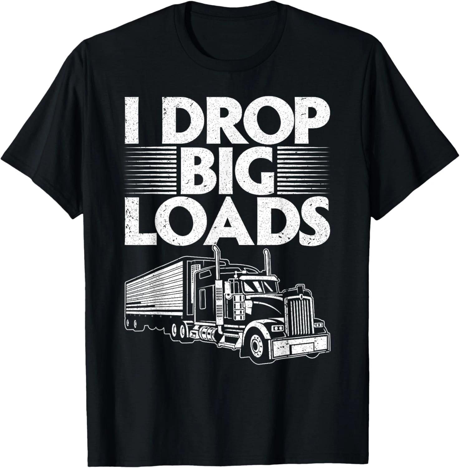 Funny Trucker Design for Men Women Semi Truck Driver Lover T-Shirt L