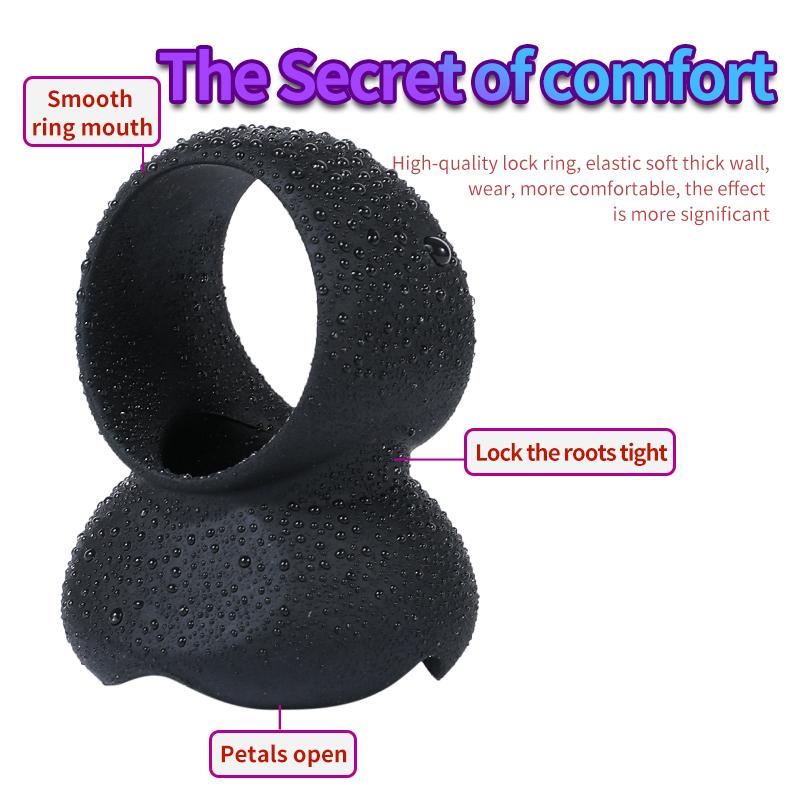 Delay Ejaculation Penis Rings Male Dick Erection Stretcher Extender Erotic Cock Rings Sex Toys for Men Double Cockring BDSM Toys