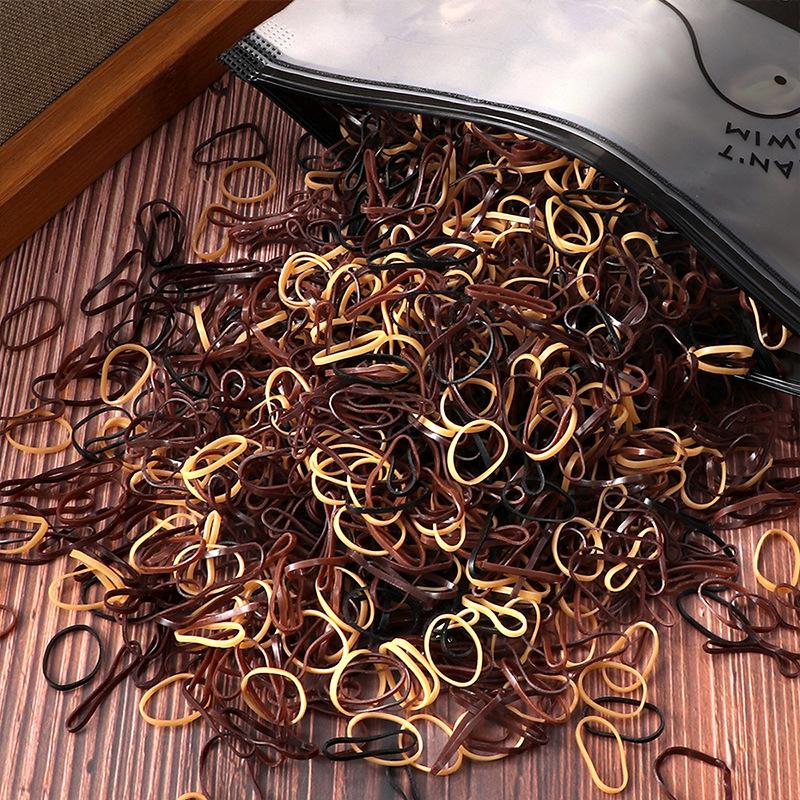 1000 Pcs Colorful Disposable Elastic Hair Ties for Girls – Soft Rubber Ponytail Holders for Kids, Bulk Hair Accessories