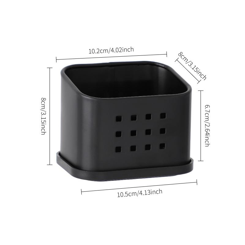 Metal Sponge Drainer Rack, Kitchen Storage Organizer, Sink Edge Storage Box - Space Saving & Durable