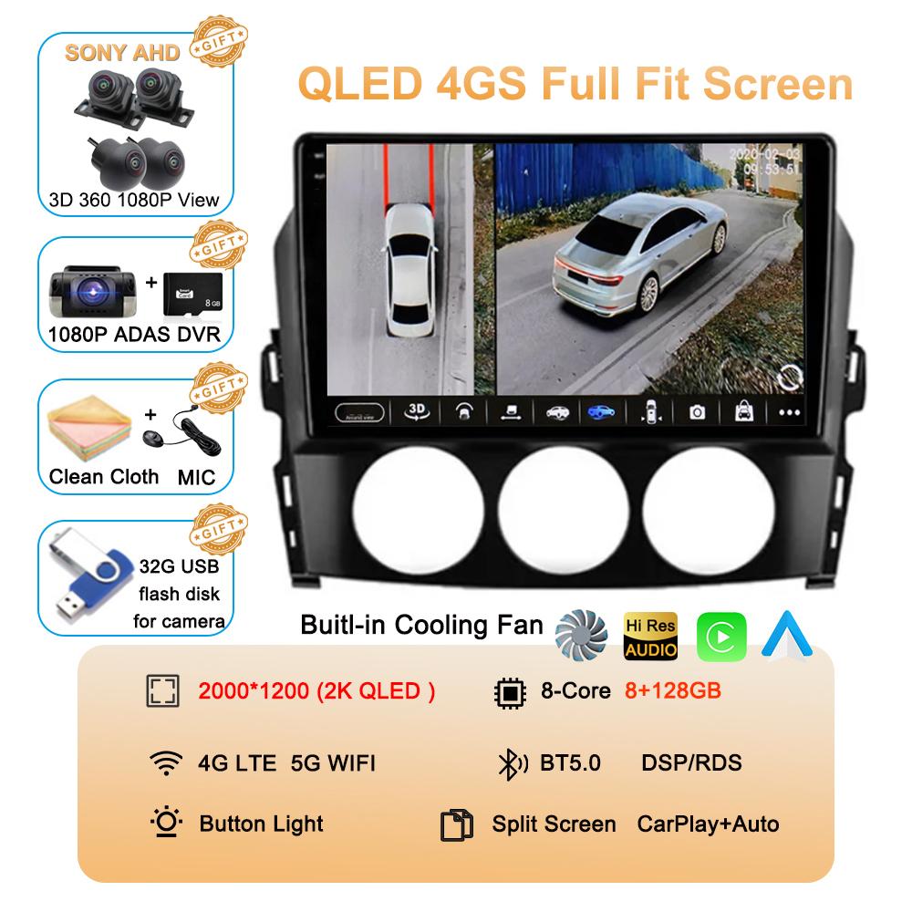 For Mazda MX-5 MX5 III 3 NC Miata 2008-2015 Android 14 Carplay Auto Car Radio Multimedia Video Player GPS Stereo 2din Head Unit