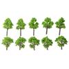 10Pcs 4CM Model TreesTrain Decorat Railroad Layout Diorama Miniature Tree Decoration DIY Mini Scenery Plastic Resin Scene Making