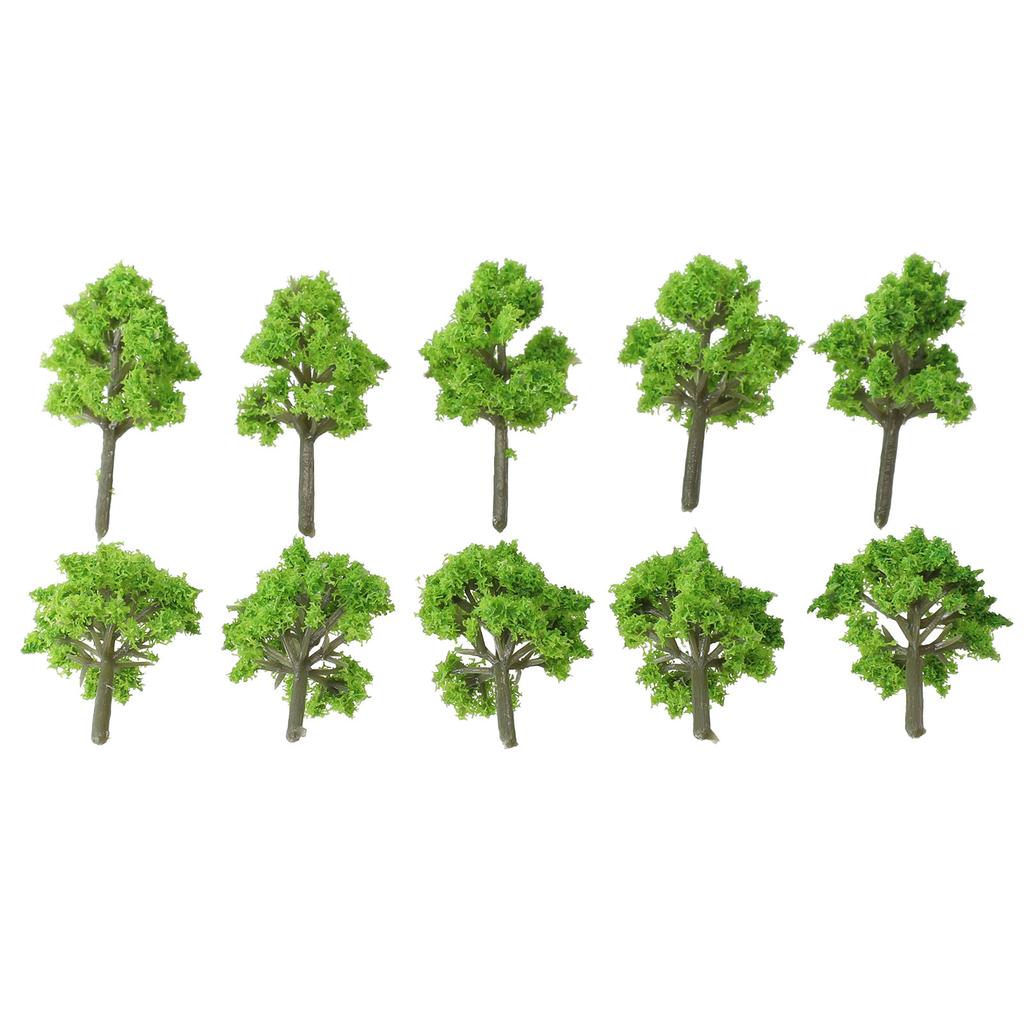 10Pcs 4CM Model TreesTrain Decorat Railroad Layout Diorama Miniature Tree Decoration DIY Mini Scenery Plastic Resin Scene Making