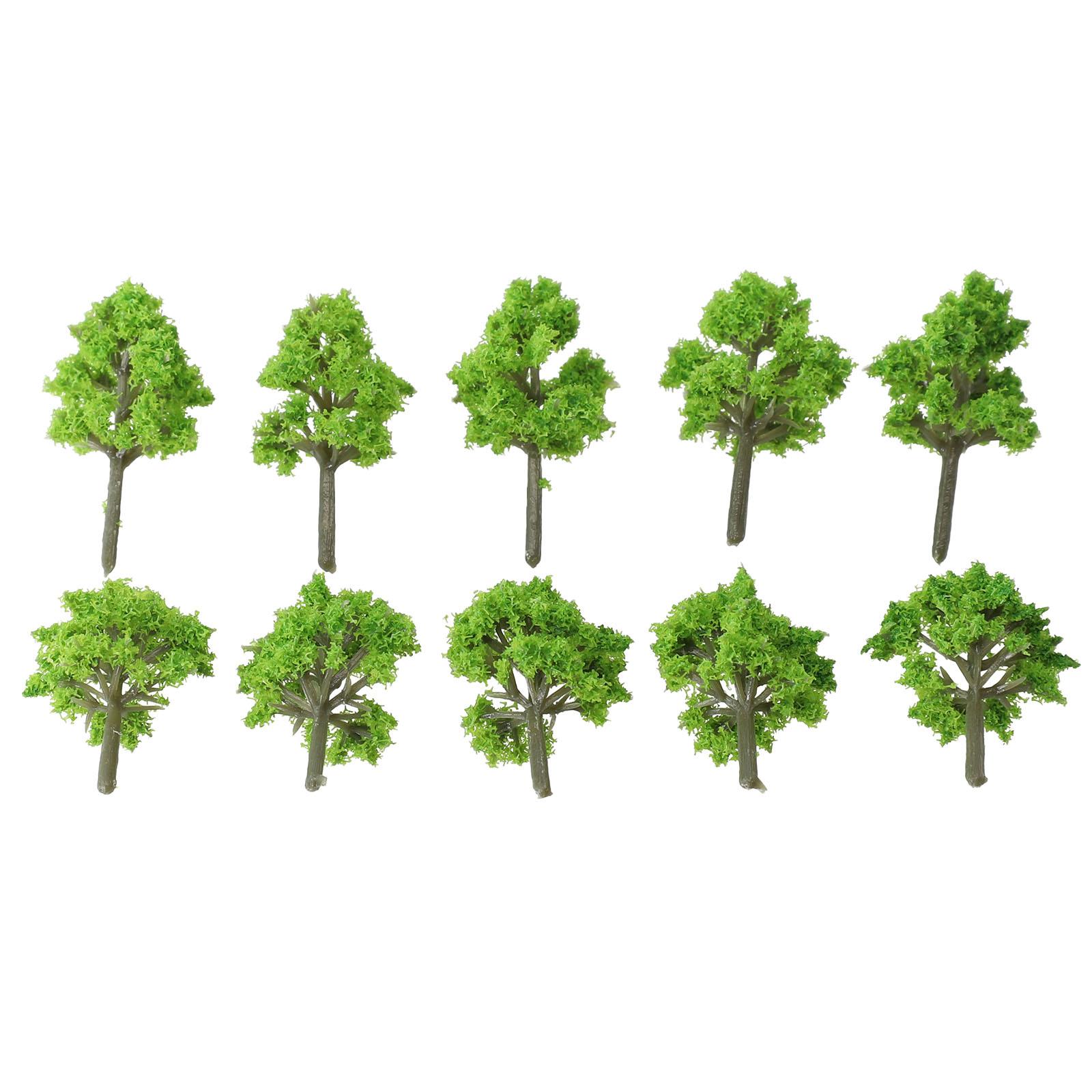 Model Trees Railroad Artificial Diorama Scenery Supplies Green Plastic